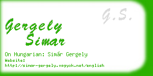 gergely simar business card